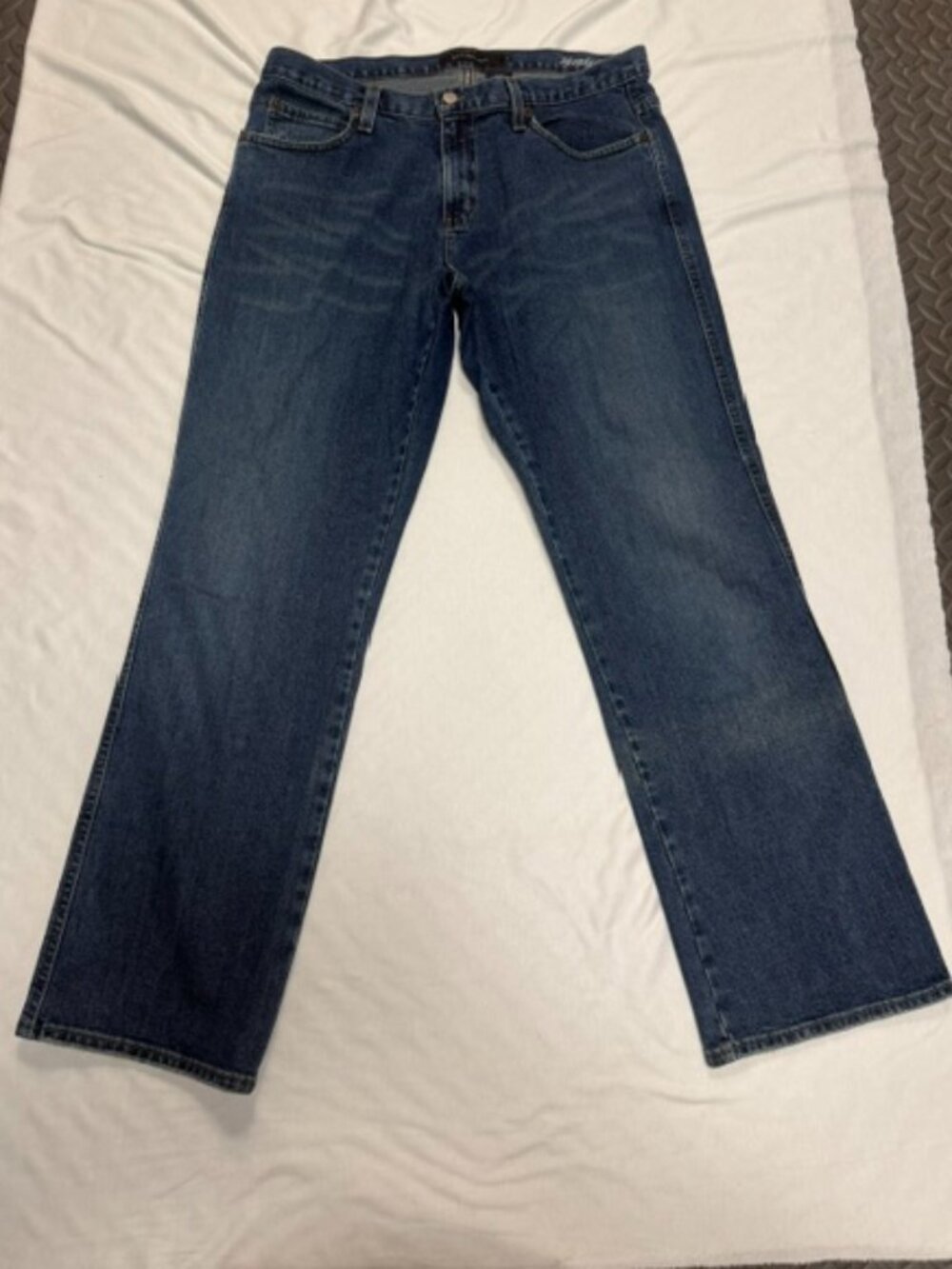 Calvin Klein Jeans Womens 12 Straight Leg Columbia Medium Blue Wash Cotton Denim